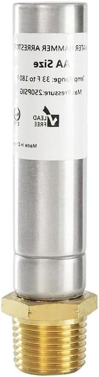 Waterhamer Demper - Slagdemper - Apparaat Bescherming - Roestvrij Staal - 1/2 Inch NPT - Zilver — afbeelding 1