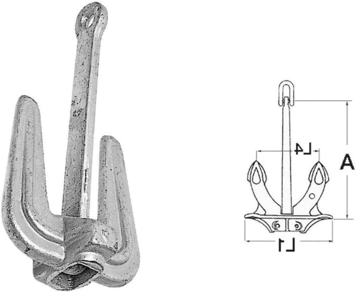 Scheepsanker - Neerlaatanker - Boot Stabiliseren - 6.2 kg Gewicht - 28.7 x 27.8 cm - Metaal — afbeelding 1