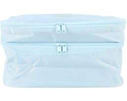 Dailygoods- Waszak Waterdicht - Dubbellaags Ontwerp - Multifunctionele Natte Droogzak - Grote Vakken - 25 x 15 x 16 cm - Voor Schoon/Vuil Kleding