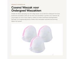 Dailygoods- Waszak met rits - Waszak voor ondergoed - Waszak voor sokken - Waszakken groot - Set van 3 - Roze katoen