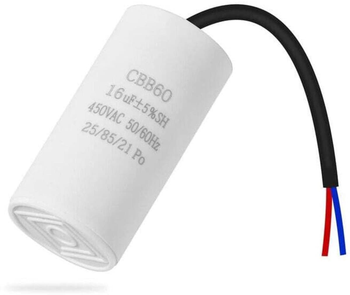 Geschikt voor CBB60 16uF 450V 50/60Hz condensator – Geschikt voor motorstart – Geschikt voor compressoren en waterpompen – eenvoudige installatie — afbeelding 1