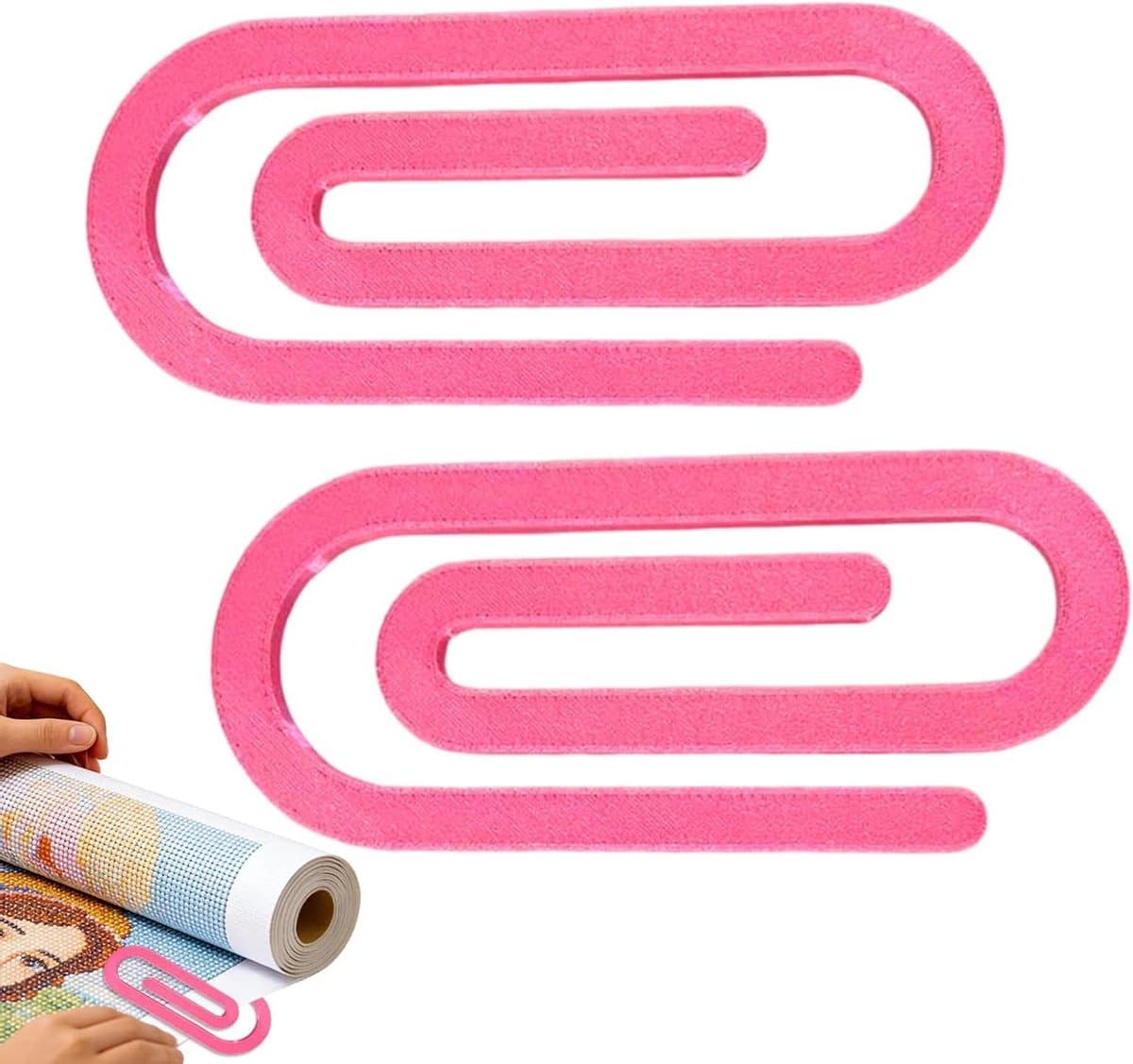 Steenschilder clips - Tekenhouders - Kunstprojecten - Antislip grip - Set van 2 - Hot pink — afbeelding 1