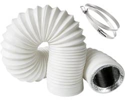 Afvoerslang - Ventilatieslang - Lucht Afvoeren - 5-Laags Isolatie - 150mm x 3m - Wit
