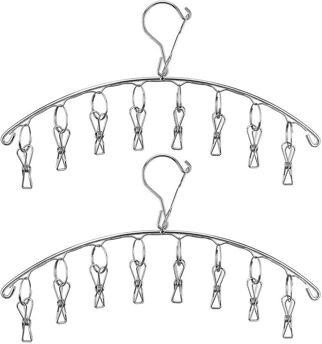 Kledingdroogrek met Clips voor Ondergoed, Sokken, Handdoeken en Baby Kleding - 2 Stuks, Ideaal voor Thuisgebruik en Efficiënt Drogen — afbeelding 1