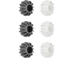 Antiklit Wasballen Voor Wasmachine - 6 Stuks - Bloemvorm - Voorkomt Verwarde Kleding - Wit En Grijs - Elk 3 Stuks - Afmeting 6x4 cm