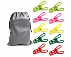 BOTC Wasknijpers - Draadknijpers - 60 stuks - 2 inch - Metalen clip voor voedselzakken - PVC-gecoate pinnen - 5 kleuren — afbeelding 1