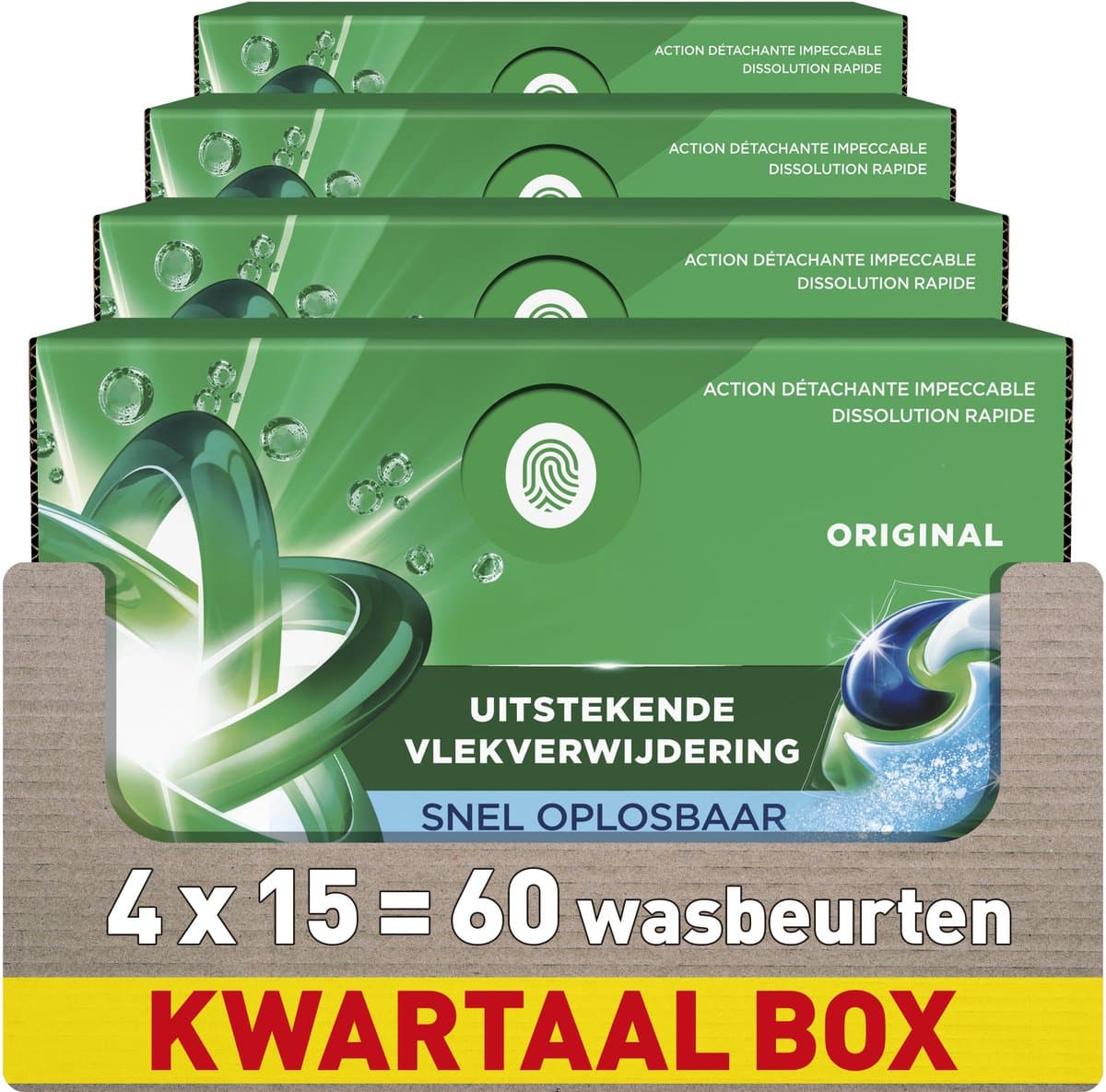 Ariel 4in1 Wasmiddel Pods Original - 4 x 15Wasbeurten — afbeelding 1