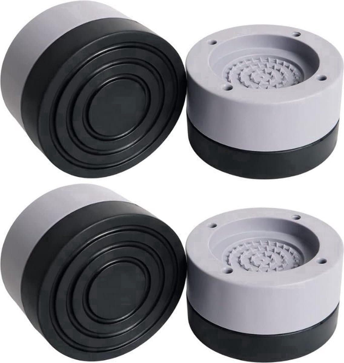Trillingsdempers Wasmachine - Onderzetters Apparaten - Geluidsarme Werking - Extra Dik Rubber - 7cm Diameter - Grijs — afbeelding 1