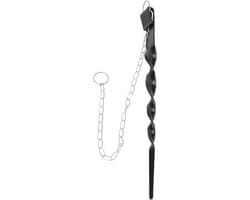 Regenketting Anker - Grondverankering Tuin - Stabiele Drainage - Roestvrij Staal - 34cm Lengte - Mat Zwart