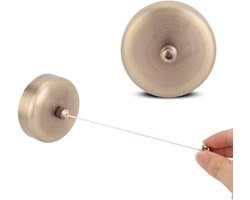 Intrekbare Waslijn - Telescopische Waslijn - Kleding Drogen - Roestvrij Staal - 1 Meter - Antiek Messing