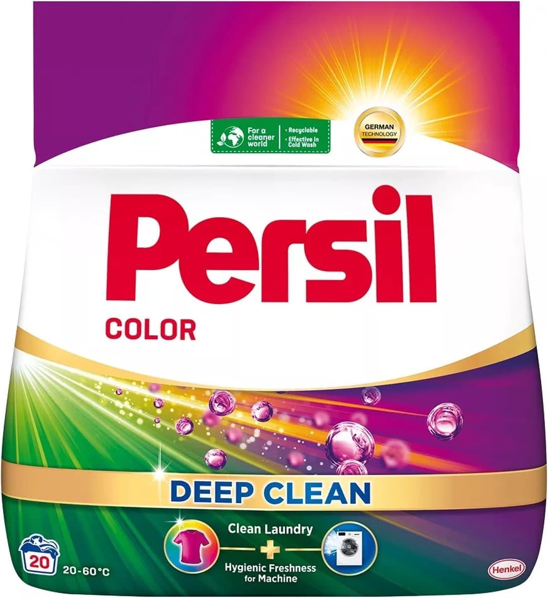 Persil - Color - Deep Clean - Waspoeder - 1,1 kg - 20 Wasbeurten — afbeelding 1