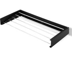 MKSS® Wanddroogrek - Droogrek Inklapbaar - Wasrek - Droogtoren - Droogrekken - Zwart — afbeelding 1