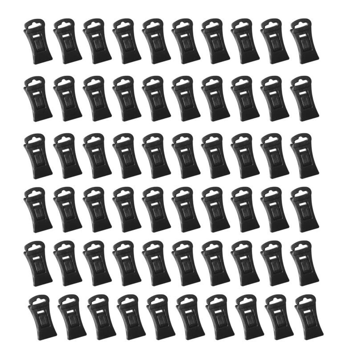 Sokclip - 60 Stuks - Sokken clips - Kunststof - Sokkenhouders - Waslijnknijpers - Antislip Wasknijpers - Draagbare kledinghaak - Geschikt voor waslijnen - 2.8*1.5*1.1cm - Zwart — afbeelding 1