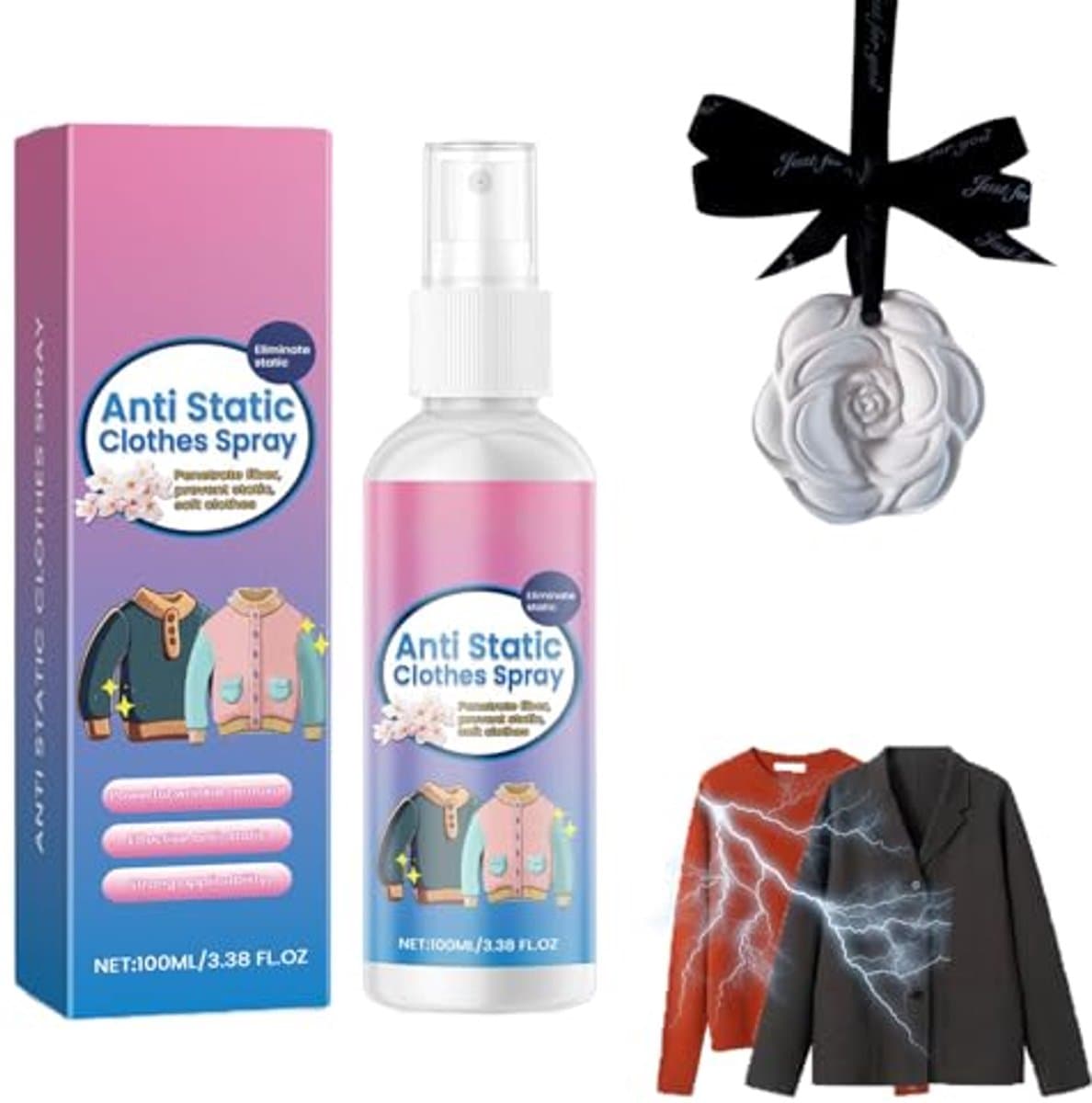 Antistatische Spray - Vermindert Statische Elektriciteit - 100 ml — afbeelding 1