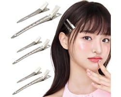 60 Stuks Zilveren Krokodillenclips voor Haarstyling - Professionele Eendenbek Spelden — afbeelding 1