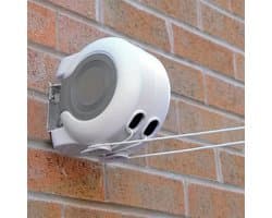 13 meter lange, verdikte telescopische waslijn, draaibaar, winddicht wasrek, 26 meter lang wasdroogrek met dubbele lijn — afbeelding 1