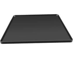Siliconen lekbak - Vloermat apparaat - Bescherming apparaten - Verhoogde lekbak rand - 60x50cm - Zwart