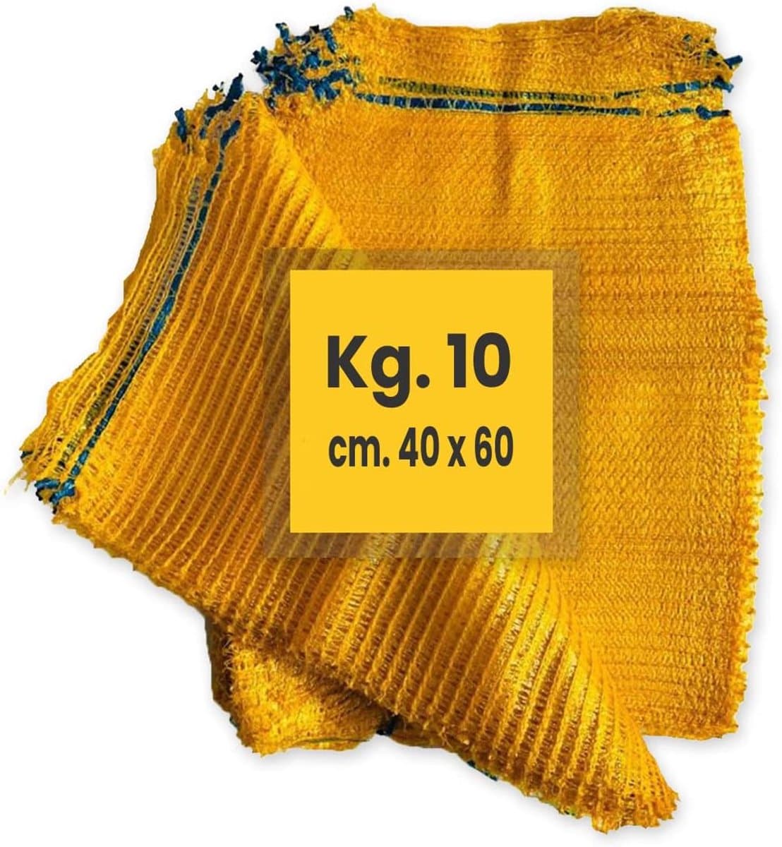 Netzakken Aardappelen - Zakken Groenten - Opslag Bewaren - Met Sluitband - 40 x 60 cm - Geel — afbeelding 1