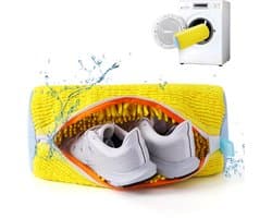 Schoenwaszak voor Wasmachine - 1 Stuks Waszak voor Wasdroger & Wasmachine - Herbruikbare Reinigingshoes voor Sneakers - 360° Diepe Reiniging Geschikt voor Alle Schoenen - Met Zelfsluitende Rits