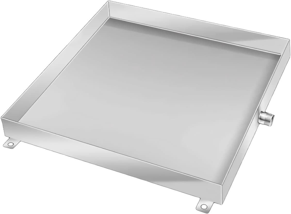 Druppelpan Airco - Morsbak Condens - Vocht Opvangen - Roestvrij Staal - 50 x 50 cm - Zilver — afbeelding 1