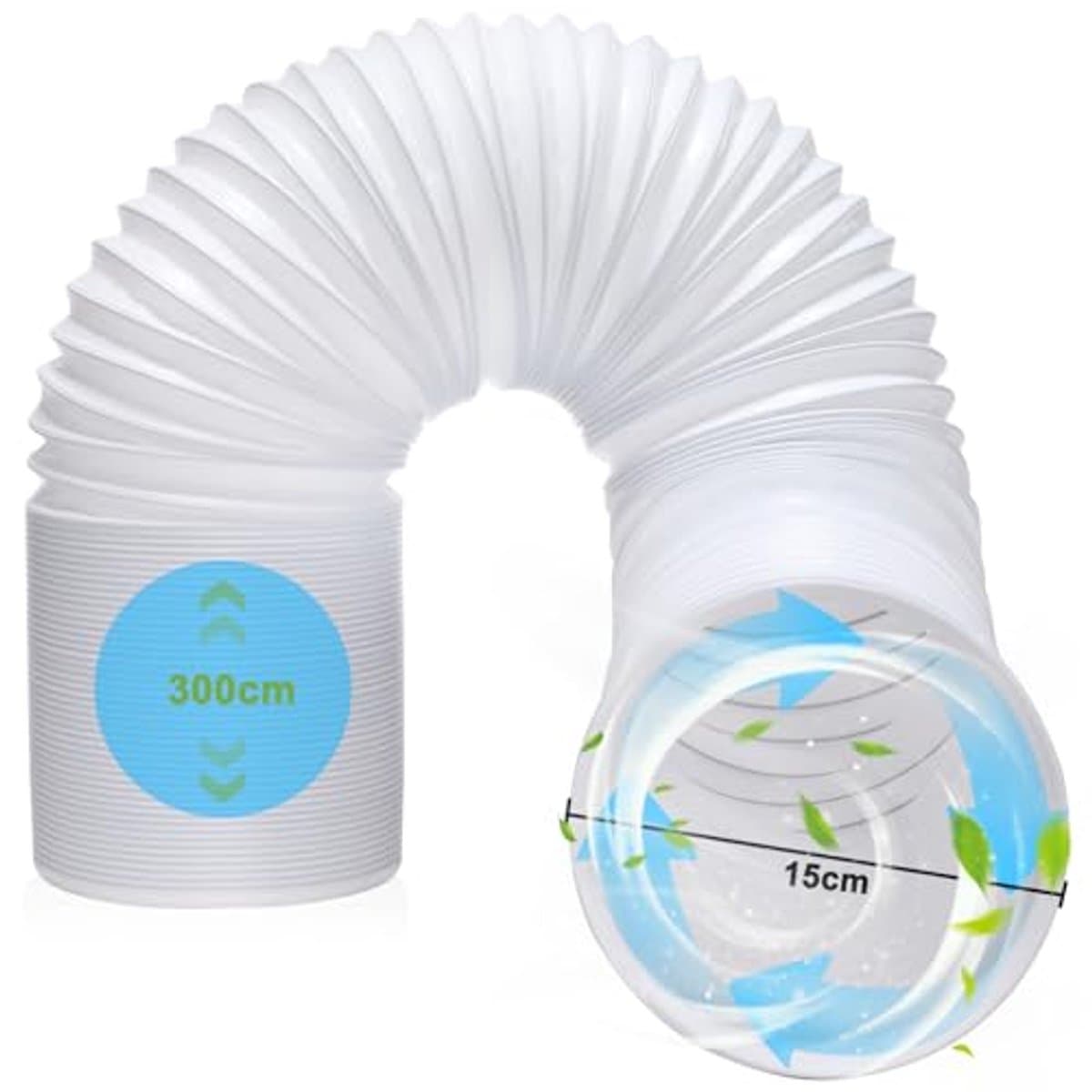 Dailygoods- Afvoerslang 3m 150mm - Flexibele Slang - Dompelpomp - Airco Slang - Opvouwbare Ontluchtingsslang - PP-Materiaal - Luchtafvoerslang — afbeelding 1
