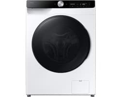 Samsung WD90DG6G94BKU4, Voorlader, Vrijstaand, Wit, Links, Zwart, Draaiknop, Touch