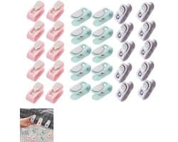 30 stuks antislip quiltclips - bevestigingsclips voor lakens en quilts - anti-verplaatsingsclips voor quilts - antislipclips - gordijnclips - Geschikt voor het bevestigen van gordijnen, dekbedden en lakens -roze, groen en paars