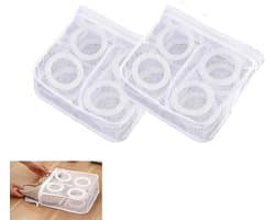 2-stuks Wasmachine schoenentas - Vierkante mesh schoenen opbergtas - Schoenentas met rits - Anti-deformatie - Mesh ontwerp - Lichtgewicht en draagbaar - Met handvat - Geschikt voor sneakers, slippers, ondergoed, yogabroeken, sokken, etc. - Wit