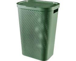 Curver Infinity Recycled Dots Wasmand met deksel - 60L - Groen
