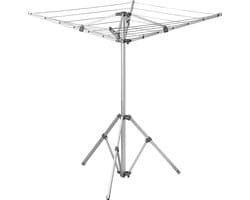 Campout Droogmolen met Voet - 79 x 24 x 13 cm - Wasmolen - Eenvoudig drogen - Inklapbaar - Droogmolen met Grondanker - Inclusief beschermhoes en 3 haringen — afbeelding 1