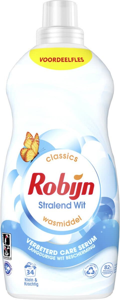 Robijn Klein & Krachtig Wasmiddel Stralend Wit 34 Wasbeurten 1,19 liter — afbeelding 1
