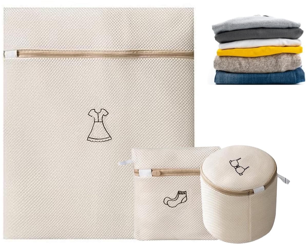 Set van 3 Wasnetten voor Wasmachine met Ritssluiting — afbeelding 1