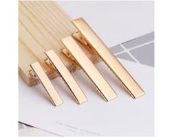 Metalen haarspelden - Eendenbek clips - Haarstyling en knippen - Antislip tanden - 35 mm - Goud