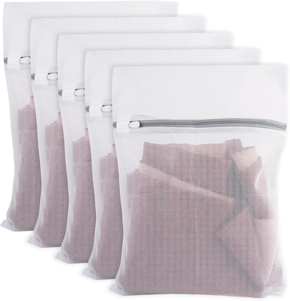 Thijox - 5 Stuks Wasnet voor Wasmachine 30x40 cm - Fijnmazige Waszak met Verborgen Ritssluiting - Ideaal voor Jeans, Blouses en Babykleding - Bescherm — afbeelding 1