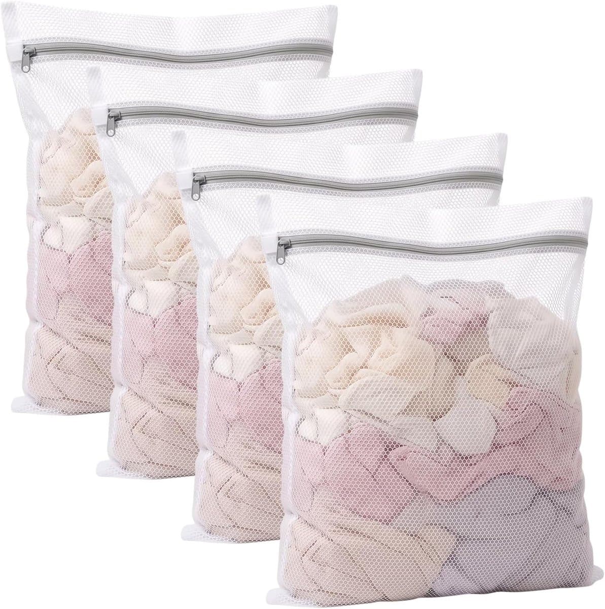 Waszakken voor Wasmachine, 4 stuks Grote Wasmachinezakken voor Fijne Was (60 x 50 cm), Geschikt voor Truien, Jurken en Jassen — afbeelding 1