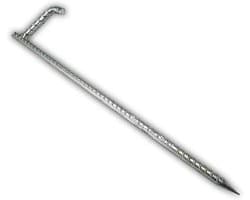 Grondanker Staal - Haringen Bouwhek - Constructie Beveiligen - Verzinkt Staal - 430mm - Zilver