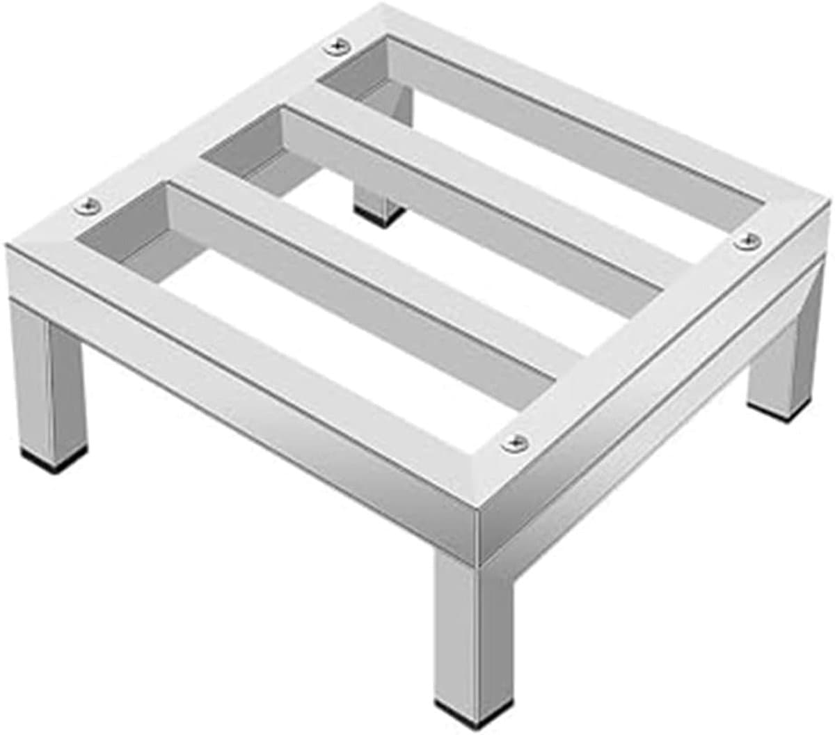 Wasmachine Onderstel - Apparaten Verhoger - Apparaten Stabiliseren - Robuuste Stalen Constructie - 50 x 50 x 10 cm - Zilver — afbeelding 1