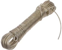 Draagbare Waslijn - Kledinglijn Touw - Kleding Drogen - PVC Gecoat Staal - 20 Meter Lengte - Zilver