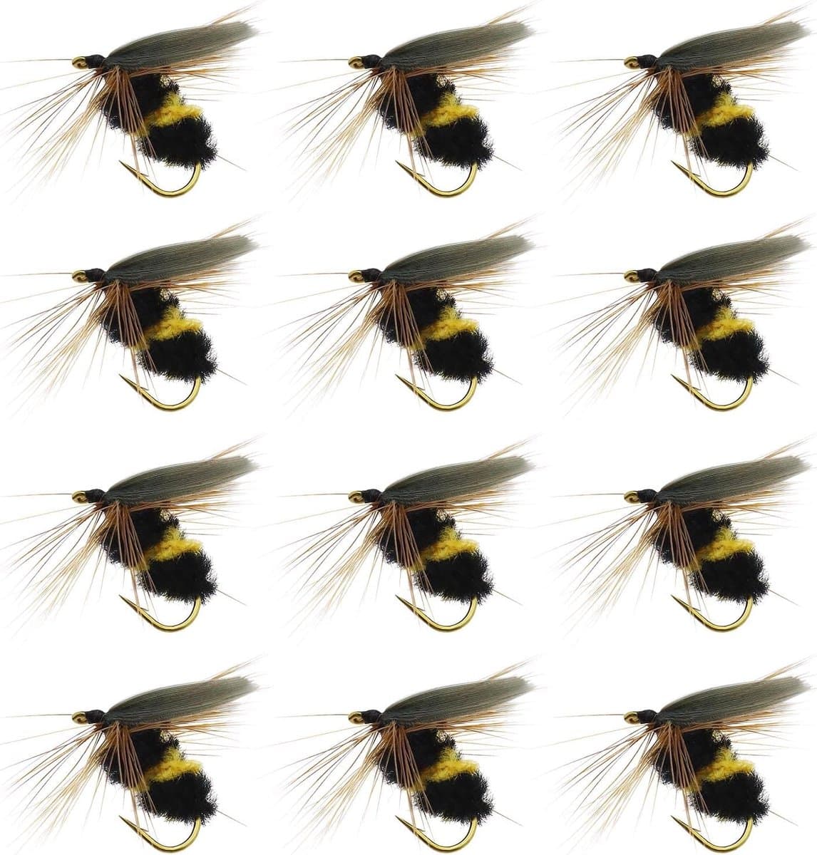 Lord of the Tools 20Pcs Vliegvissen Lokt Bionische Bee Aas Kunstmatige Insect Lokt Simulatie Bass Lokt Voor Forel Bass Zalm Visgerei Visgerei — afbeelding 1