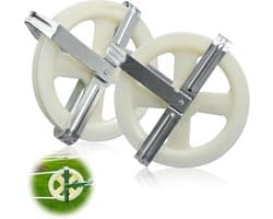 wastouw verwijzing katrollen - 12,7 cm nylon wiel met aluminium as roestvrij weerbestendig voor familie outdoor touw 2 stuks