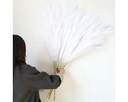 8 stuks kunstpampasgras, 113 cm, wollig kunstgras voor vaas, thuis, bruiloftsdecoratie (wit)