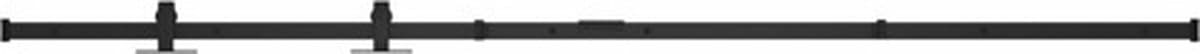 vidaXL - Ophangset - voor - minischuifdeur - 200 - cm - koolstofstaal — afbeelding 1