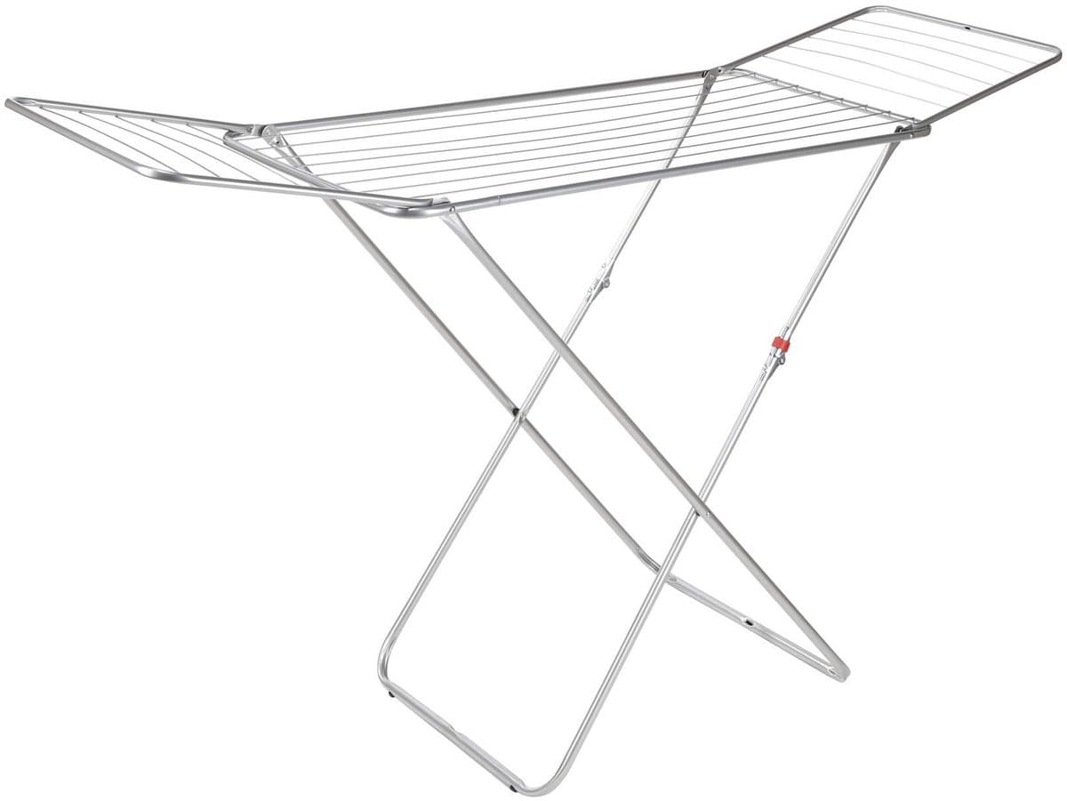 HI Wasrek - droogrek - zilver - metaal - 171 x 54 x 89 cm - max 15 kg - ophangen — afbeelding 1