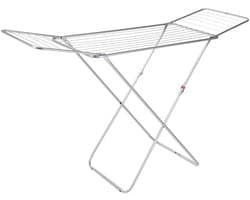 HI Wasrek - droogrek - zilver - metaal - 171 x 54 x 89 cm - max 15 kg - ophangen — afbeelding 1