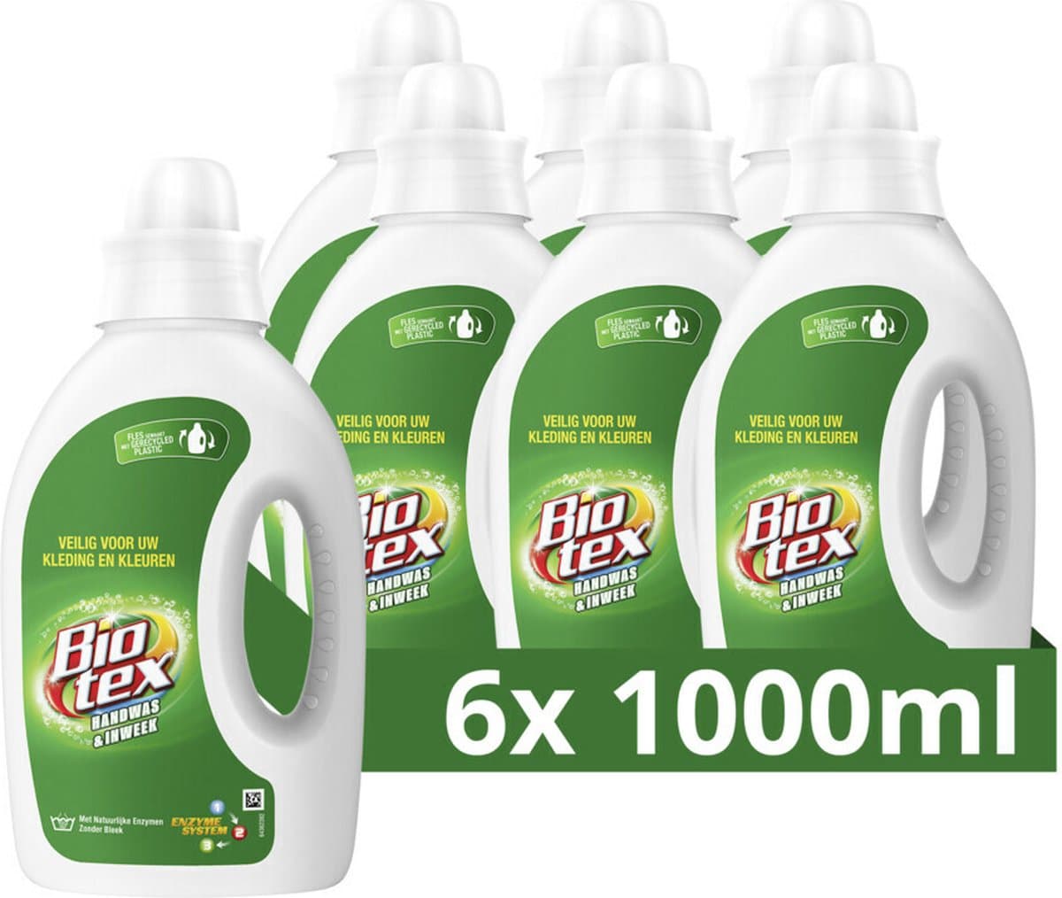 6x Biotex Vloeibaar Wasmiddel Handwas & Inweek 1 liter — afbeelding 1