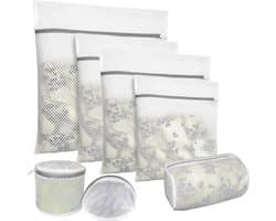 House of Husk Waszakken - Wasnetten - Set van 7 - Bescherm je Wasgoed en Wasmachine - Transparant/Wit — afbeelding 1