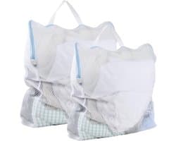 Mesh waszakken - 4 waszakken - wasnet voor wasmachine - wasmachine waszak - honingraat mesh waszak - waszakken voor reizen - delicate was - ondergoed - gordijnen - beddengoed