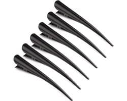 YiXuTag Pack of 6 Duckbill Hairpins, Metal Hair Clips for Styling, Partition Clips, Hairpins, Hairdresser, Hairpins, Non-Slip, Duck Bill, Hairpins with Teeth, Non-Slip Crocodile Hairpin