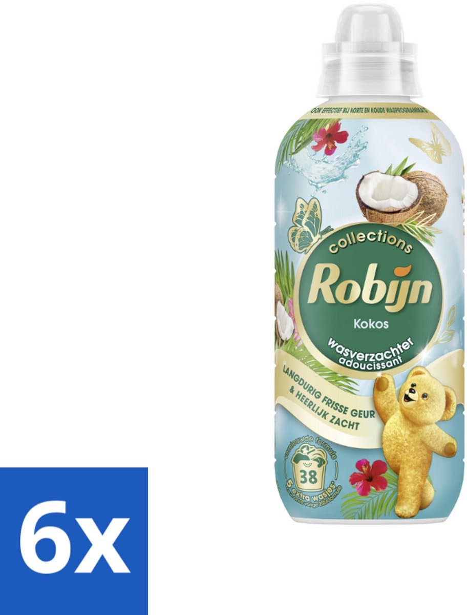 Robijn – Wasverzachter – Kokos Sensation – 765 ml - Voordeelverpakking - 6 stuks — afbeelding 1