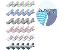 Wasknijpers - wasknijpers klein - Knijpers - handdoekclips - 30 stuks - Handdoekknijpers - sokken clips - sokkenclips - wasknijpers rvs - rvs wasknijpers - 5.5*2.5cm